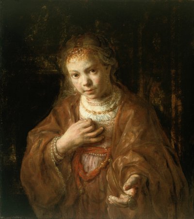 メダルを手にする少女 作： Rembrandt
