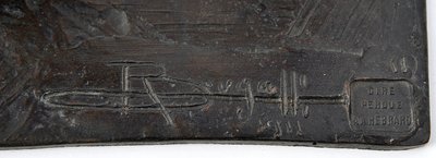 頭を下げた大きなキリン、モデル1909-10、1913年以前に鋳造（ブロンズ）（3084918-43も参照） 作： Rembrandt Bugatti