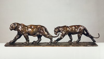 Two Jaguars（ブロンズ 作： Rembrandt Bugatti