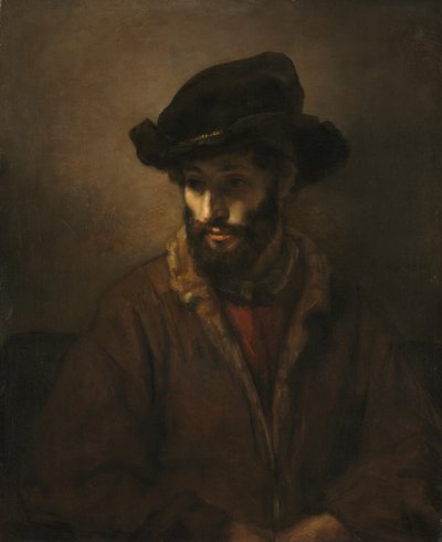 帽子をかぶったヒゲの男」1655年～1660年頃（油彩・キャンバス 作： Rembrandt Harmensz. van Rijn