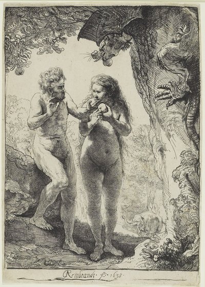 アダムとイブ 作： Rembrandt van Rijn