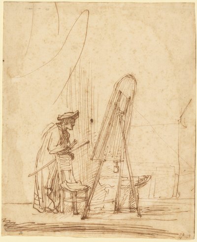 アトリエのアーティスト 作： Rembrandt Harmensz. van Rijn