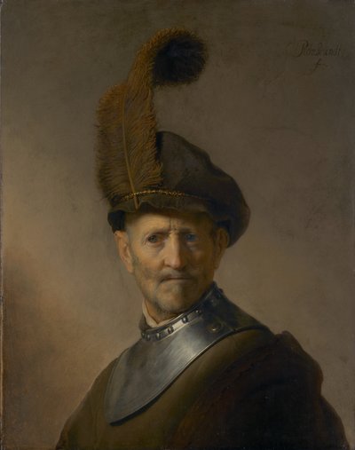 軍服を着た老人 作： Rembrandt Harmensz. van Rijn
