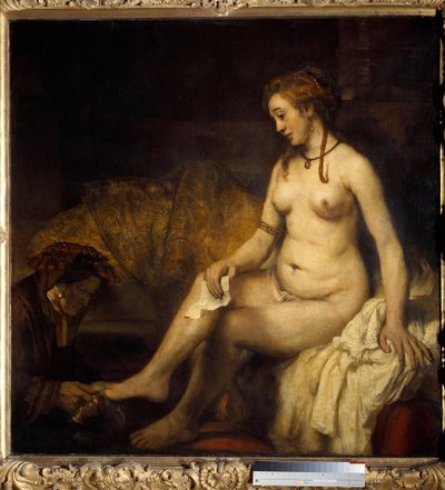 風呂に入るバテシバ 作： Rembrandt Harmensz. van Rijn