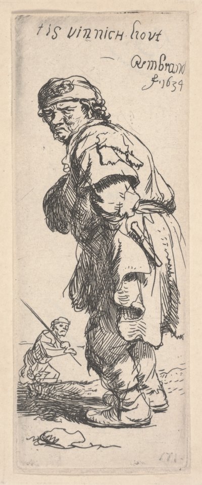 乞食を話す 作： Rembrandt van Rijn