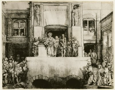 キリストは人々に提示されました 作： Rembrandt van Rijn