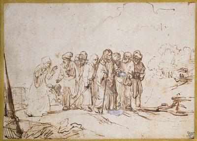 キリストとカナン人の女 作： Rembrandt van Rijn