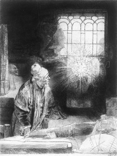 ファウストス博士の研究（彫刻） 作： Rembrandt van Rijn