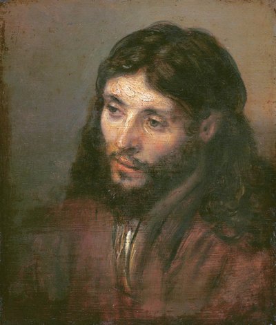 キリストの頭部」1648年頃（油彩・キャンバス 作： Rembrandt van Rijn