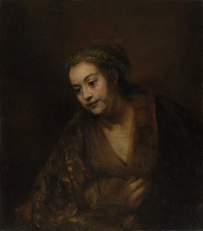ヘンドリッキエ・ストッフェルス、1650年頃（キャンバスに油彩） 作： Rembrandt van Rijn