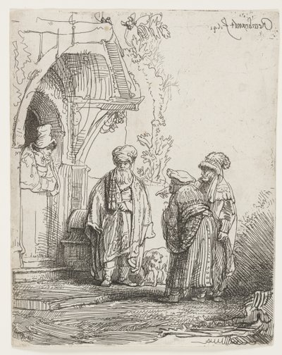 ヤコブとラバン 作： Rembrandt van Rijn