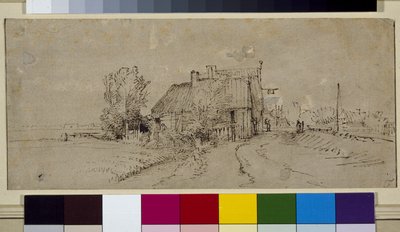 風景（紙にペン＆インク 作： Rembrandt Harmensz. van Rijn