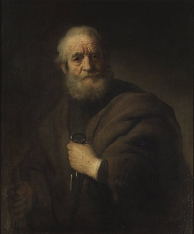 レンブラント・ファン・ライアン（1606-1669）の「Pierre apotre - Peter the Apostle」。油彩・キャンバス 作： Rembrandt van Rijn