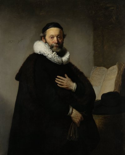 ヨハンズ・ウーテンボガートの肖像 作： Rembrandt van Rijn
