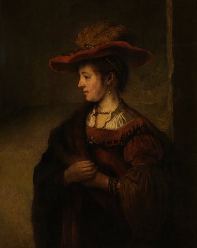 Retrato de Saskia van Uylenburgh (óleo sobre tela) 作： Rembrandt Harmensz. van Rijn