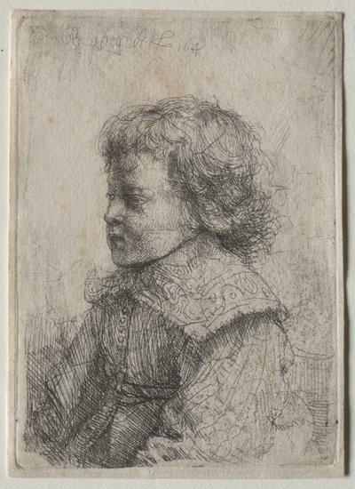 横顔の少年の肖像 作： Rembrandt Harmensz. van Rijn