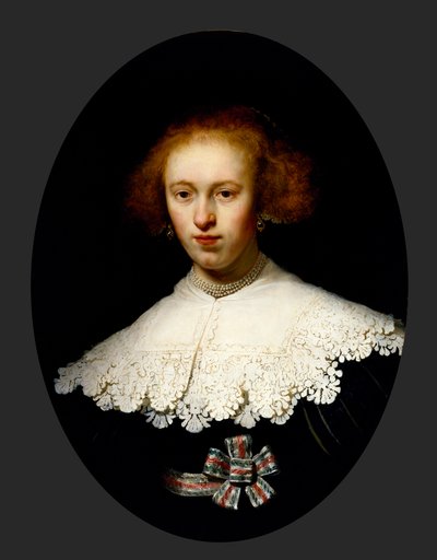 若い女性の肖像画 作： Rembrandt van Rijn