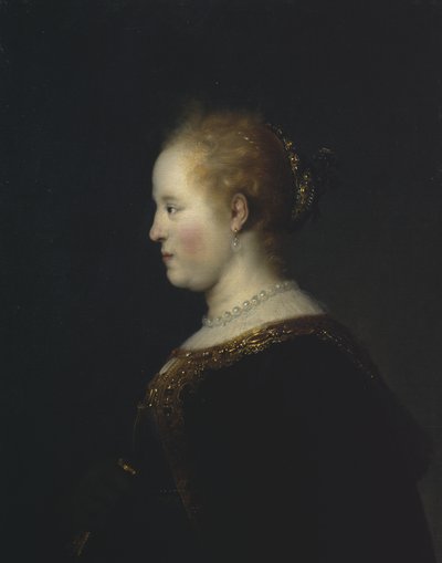 1632年以降の若い女性の肖像 作： Rembrandt van Rijn