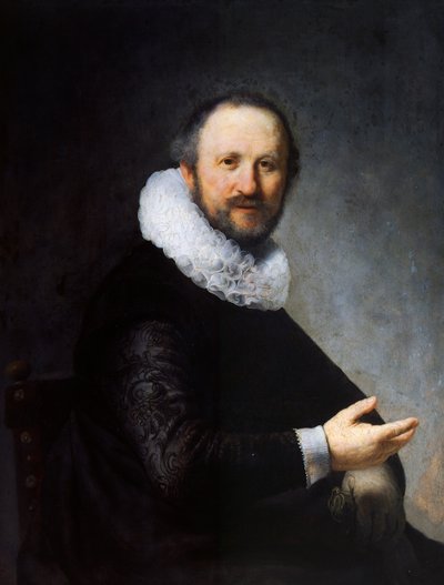 座っている男性の肖像 作： Rembrandt Harmensz. van Rijn