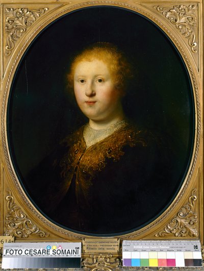 若い女性の肖像画 作： Rembrandt van Rijn
