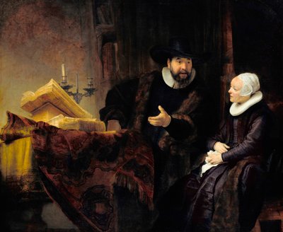 メノナイトの説教者、Cornelius ClaeszAnsloと彼の妻AaltjeGerritsdrShoutenの肖像 作： Rembrandt van Rijn