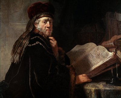 賢者の肖像（ラビの肖像）（油彩・キャンバス 作： Rembrandt van Rijn