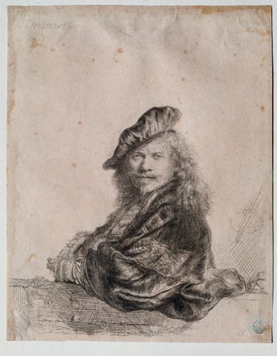 自画像 レンブラント・ハルメンスゾーン・ファン・レイン（1606-1669）による絵画 1639年 薄手 207x164 cm ウフィツィ美術館（オフィス）Gabinetto Disegni e Stampe フィレンツェ 作： Rembrandt van Rijn