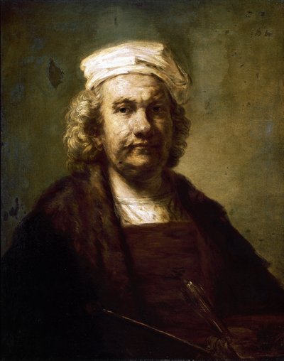 自画像。(油彩・キャンバス 作： Rembrandt van Rijn