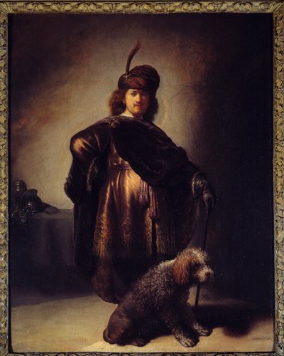 オリエンタルコスチュームの自画像 作： Rembrandt van Rijn