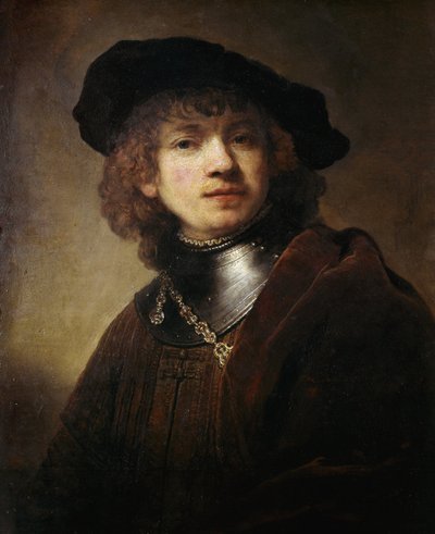 Harmenszoon Van RijnRembrandtによるGorgerin絵画での自画像 作： Rembrandt van Rijn