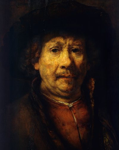 セルフポートレート 作： Rembrandt Harmensz. van Rijn