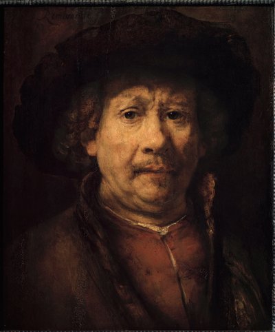 小さな自画像（絵画、1666年頃 作： Rembrandt van Rijn