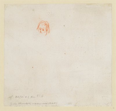 頭の小さな研究 作： Rembrandt van Rijn