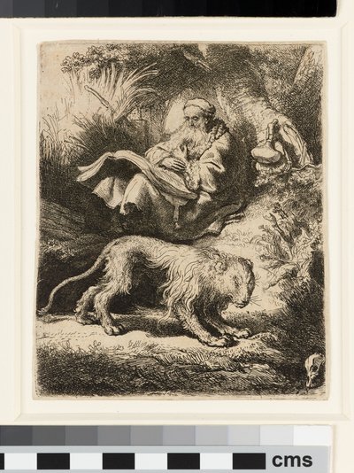 セントジェロームリーディング 作： Rembrandt van Rijn