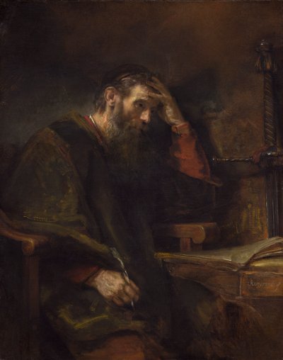 使徒パウロ、1657年頃（帆布に油彩） 作： Rembrandt van Rijn
