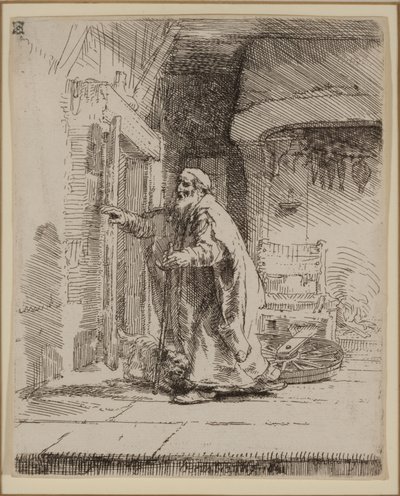Tobitの盲目：より大きなプレート 作： Rembrandt van Rijn