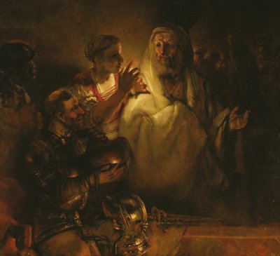 聖ペテロの否認 作： Rembrandt van Rijn