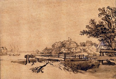 桟橋 作： Rembrandt van Rijn