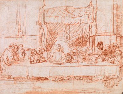 レオナルドダヴィンチの後の最後の晩餐 作： Rembrandt van Rijn