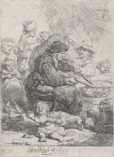 パンケーキウーマン 作： Rembrandt van Rijn