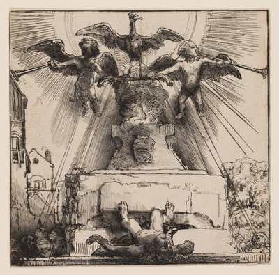 フェニックスまたは倒された像 作： Rembrandt Harmensz. van Rijn