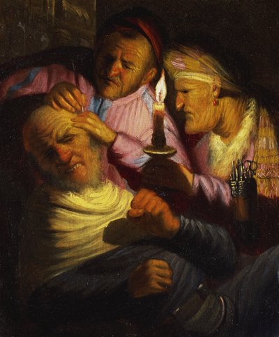触覚：石の操作 作： Rembrandt van Rijn