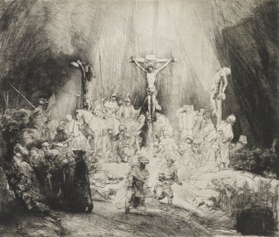 3つの十字架 作： Rembrandt van Rijn