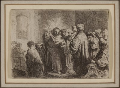 トリビュートマネー、1635年頃（エッチング） 作： Rembrandt van Rijn