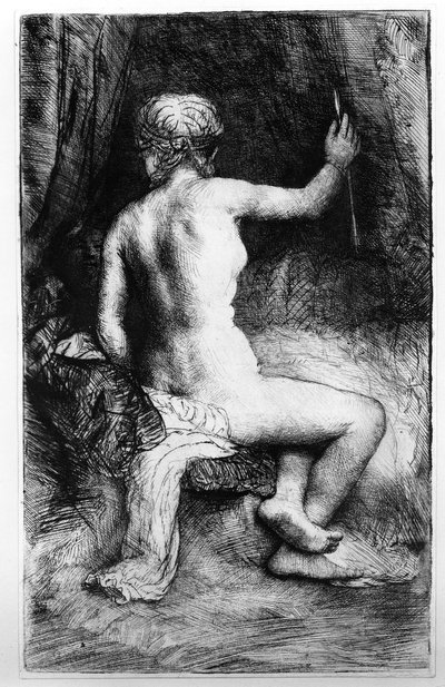矢を持つ女 作： Rembrandt van Rijn