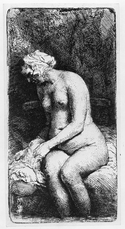 入浴中の女性 作： Rembrandt van Rijn