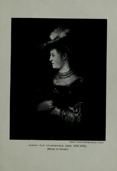 赤い帽子をかぶったサスキア 作： Rembrandt van Rijn