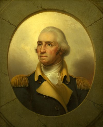 ジョージ・ワシントン（1732–1799）、1855年頃（キャンバスに油彩） 作： Rembrandt Peale