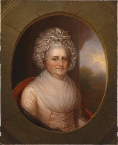 マーサ・ワシントン、c。 1853年。 作： Rembrandt Peale