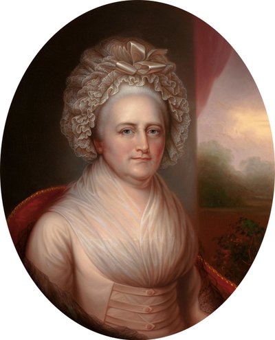 マーサ・ワシントン1731-1802の肖像 作： Rembrandt Peale